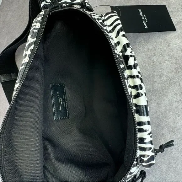 Saint Laurent Zebra Print Nylon Fanny Bag NWT - Picture 10 of 12